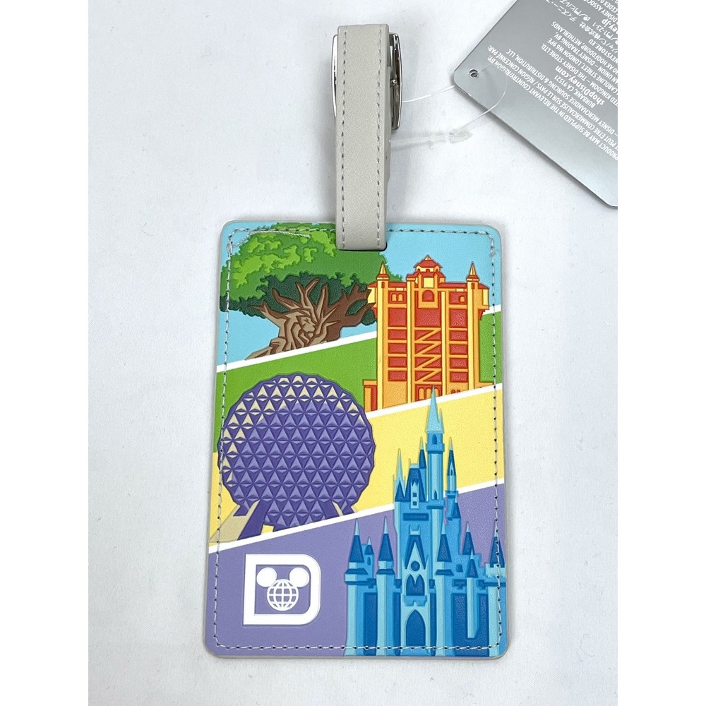 Disney World 4 Parks Luggage Tag Epcot Animal Kingdom AK MK HS Magic Hollywood